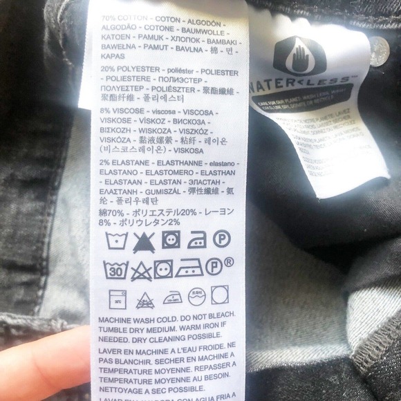 Levi’s Womens Size 30 Black Raw Hem Distressed High Rise 501 Cutoff Shorts - Picture 5 of 8